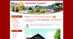 Desktop Screenshot of ferienhof-haslach.de
