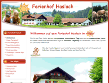 Tablet Screenshot of ferienhof-haslach.de